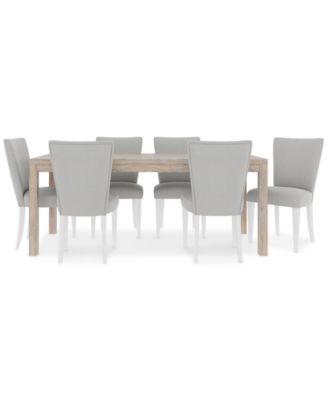 Furniture - Catriona 7pc Dining Set (Rectangular Dining Table & 6 Upholstered Side Chairs)