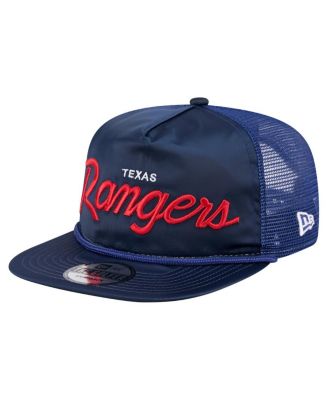 New Era - Men's Navy Texas Rangers Retro Satin Script Golfer Adjustable Hat