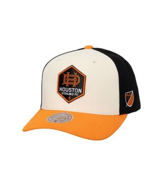 Mitchell & Ness - Men's Cream Houston Dynamo FC Brushed Off Pro Crown Snapback Hat