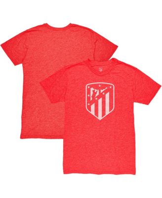 1863FC - Men's Red Atletico de Madrid Mono Crest Twisted Tri-Blend Slub T-Shirt