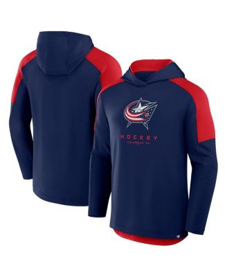 Fanatics - Men's Navy Columbus Blue Jackets Meta Game Transitional Pullover Hoodie