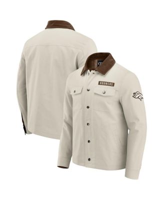 Fanatics - Men's NFL x Darius Rucker Collection by Tan Denver Broncos Midweight Canvas Full-Button Jacket