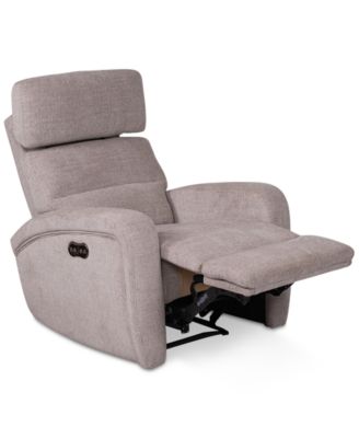Furniture - Stellarae Fabric Power Recliner With Power Headrest And USB Power Outlet