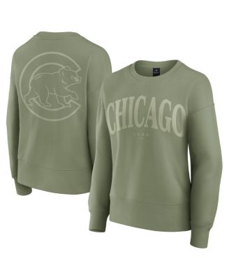 Fanatics - Women's Green Chicago Cubs Elements Flow Pullover Sweatshirt