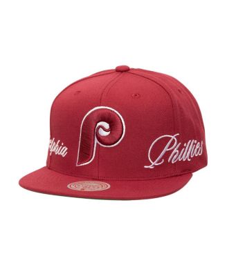Mitchell & Ness - Men's Maroon Philadelphia Phillies Just Don x MLB Lux Script Snapback Hat