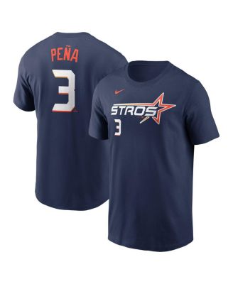 Nike - Men's Jeremy Pe&ntilde;a Navy Houston Astros 2025 City Connect Fuse Name Number T-Shirt