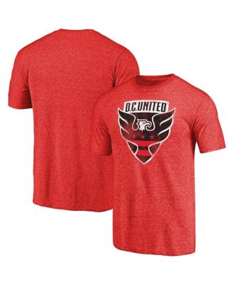 Fanatics - Men's Red D.C. United Primary Logo Distressed Tri-Blend T-Shirt