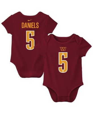 Nike - Baby Boys and Girls Jayden Daniels Burgundy Washington Commanders Player Name Number Bodysuit