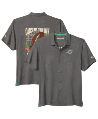 Tommy Bahama - Men's Gray Miami Dolphins Catch of the Day Button-Up Shirt