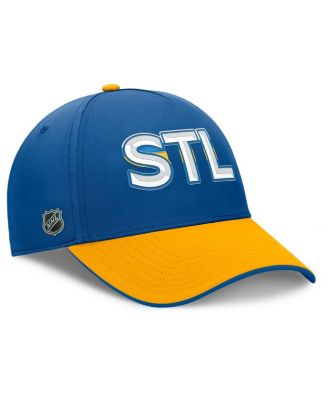 Fanatics - Men's Blue/Gold St. Louis Blues Authentic Pro Rink Team Code Flex Hat