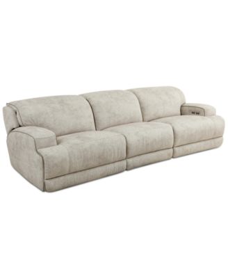 Furniture - Sebaston 3-Pc. Fabric Sofa with 3 Power Motion Recliners
