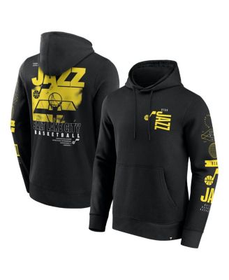 Fanatics - Men's Black Utah Jazz Game Time Crossover Pullover Hoodie