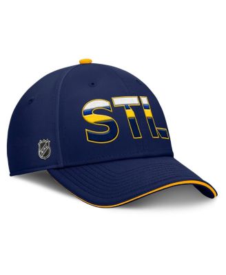 Fanatics - Men's Navy/Gold St. Louis Blues Authentic Pro Rink Team Code Flex Hat