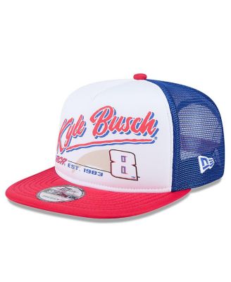 New Era - Men's Black Kyle Busch 9FIFTY A-Frame Retro Script Snapback Hat