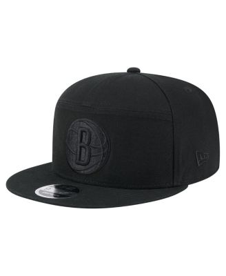 New Era - Men's Black Brooklyn Nets Adventure Canvas Split Panel 9FIFTY Snapback Hat
