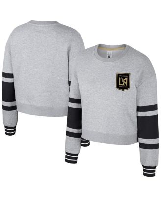 Stadium Essentials - Women's Heather Gray LAFC Scrimmage Cropped Pullover Sweatshirt