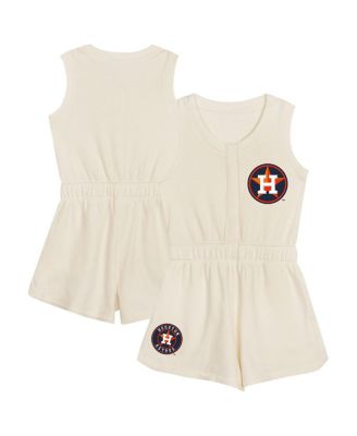 Outerstuff - Toddler Cream Houston Astros Power Tank Romper