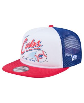 New Era - Men's White/Red Chicago Cubs Retro Script Trucker 9FIFTY Snapback Hat