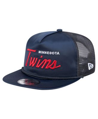 New Era - Men's Navy Minnesota Twins Retro Satin Script Golfer Adjustable Hat