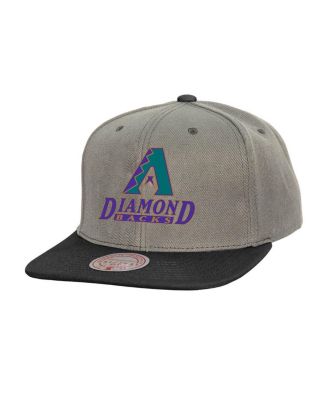 Mitchell & Ness - Men's Gray Arizona Diamondbacks Cooperstown Collection Basic Flip Snapback Hat