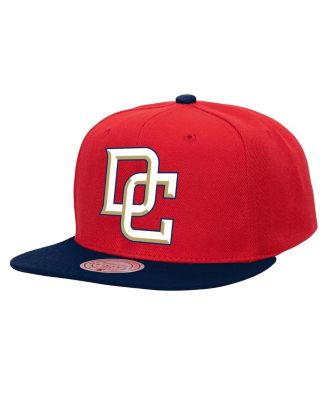 Mitchell & Ness - Men's Red Washington Nationals Cooperstown Collection Basic Flip Snapback Hat