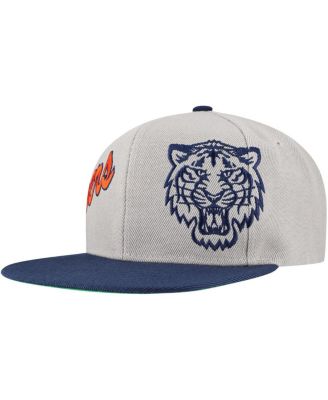 Mitchell & Ness - Men's  Gray Detroit Tigers Knock Out Panel Snapback Hat