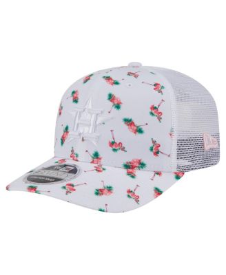 New Era - Men's White Houston Astros Flamingo Mesh Back 9SEVENTY Stretch-Snap Hat