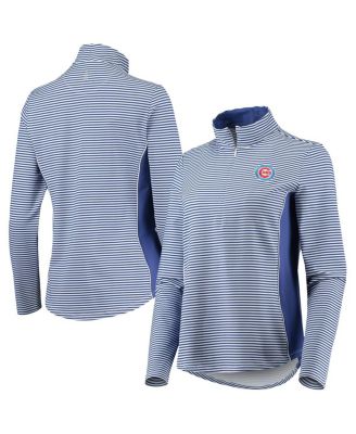 Tommy Bahama - Women's Royal Chicago Cubs Aubrey Stripe Block IslandZone Half-Zip Jacket