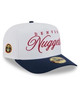 New Era - Men's White/Navy Denver Nuggets 2025 NBA Draft A-Frame 59FIFTY Fitted Hat