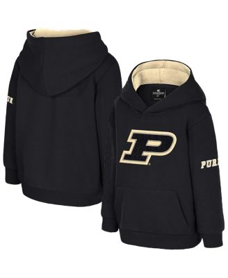 Colosseum - Toddler Black Purdue Boilermakers Big Logo Volume Fleece Pullover Hoodie