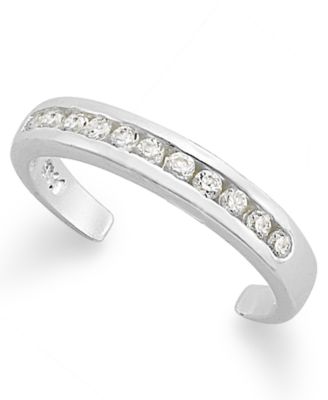 Giani Bernini - Sterling Silver Toe Ring, Cubic Zirconia Channel-Set Toe Ring (1/5 ct. t.w.)
