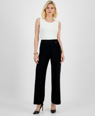 I.N.C. International Concepts - Petite Pull-On Flare-Leg Pants
