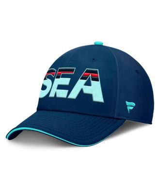 Fanatics - Men's Deep Sea Navy/Light Blue Seattle Kraken Authentic Pro Rink Team Code Flex Hat