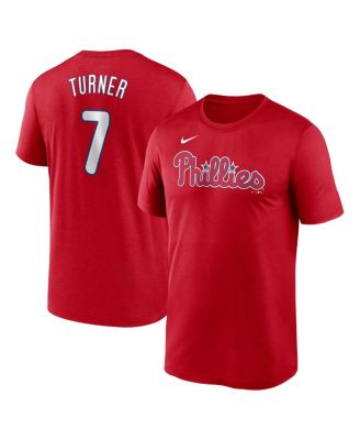 Nike - Men's Trea Turner Red Philadelphia Phillies Legend Name and Number Home T-Shirt