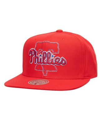 Mitchell & Ness - Men's Red Philadelphia Phillies Double Up Snapback Hat