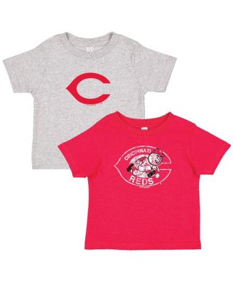 Soft As A Grape - Toddler Red/Heather Gray Cincinnati Reds Cooperstown Collection Two-Pack T-Shirt Set