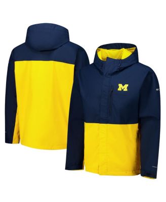 Columbia - Men's Navy Michigan Wolverines Field Bound Omni-Tech Full-Zip Jacket