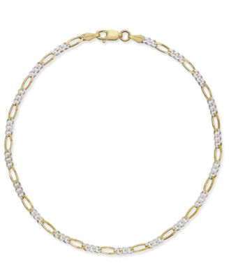 Giani Bernini - Thin Figaro Chain Ankle Bracelet in 18k Gold-Plated Sterling Silver
