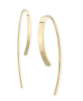 Macy's - Simple Sweep Drop Earrings Set in 14k Gold