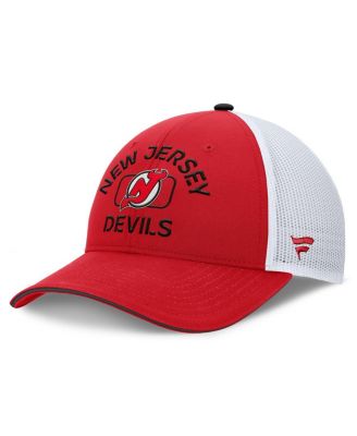 Fanatics - Men's Red/White New Jersey Devils Authentic Pro Rink Trucker Hat