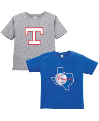 Soft As A Grape - Toddler Royal/Gray Texas Rangers Cooperstown Collection Two-Pack T-Shirt Set
