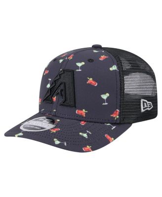New Era - Men's Black Arizona Diamondbacks Adventure Drinks Pattern 9SEVENTY Stretch-Snap Hat