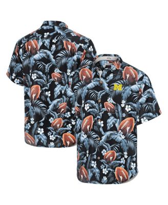 Tommy Bahama - Men's Navy Michigan Wolverines Veracruz Cay First Down Blooms Button-Up Shirt