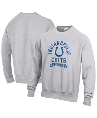 Champion - Men's Heather Gray Indianapolis Colts Reverse Weave Fleece Pullover Sweatshirt