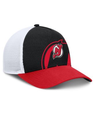 Fanatics - Men's Black/Red New Jersey Devils Authentic Pro A-Frame Rink Adjustable Hat