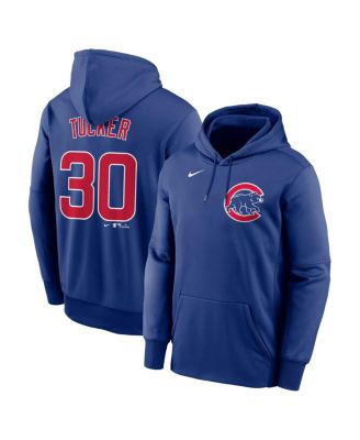 Nike - Men's Kyle Tucker Blue Chicago Cubs Player Name Number Pullover Hoodie