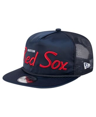 New Era - Men's Navy Boston Red Sox Retro Satin Script Golfer Adjustable Hat