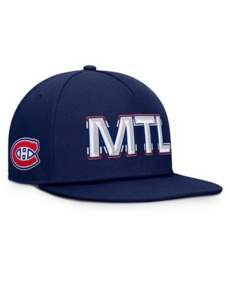 Fanatics - Men's Navy Montreal Canadiens Authentic Pro Rink Team Code Snapback Hat