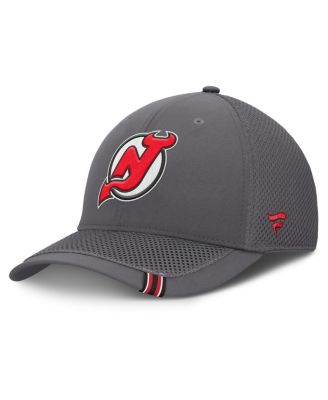 Fanatics - Men's Gray New Jersey Devils Clincher Team Stripes Flex Hat
