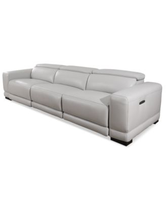Furniture - Krofton 3-Pc. Beyond Leather Fabric Sofa with 3 Power Motion Recliners